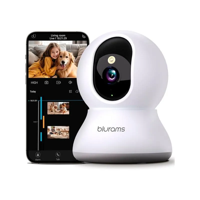 [001158] Blurams A31 Cámara 2K Cobertura 360° Detección de Movimiento, Visión Nocturna y Conexion WIFI