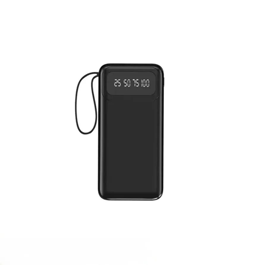 Power Bank 30.000mAh Pantalla Led Indicadora y Cables USB, USB-C, Lightning y Micro USB