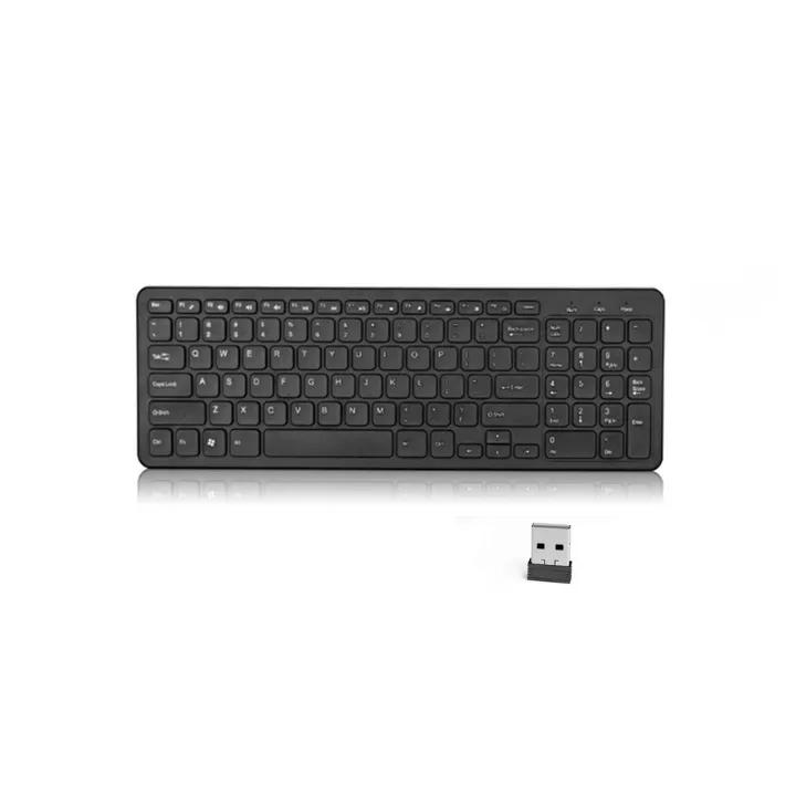 Teclado Ergonómico Inalambrico 2.4GHz para Laptop o PC - COLOR NEGRO