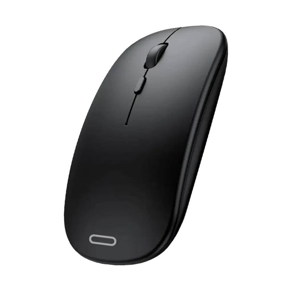 MOUSE SLIM PRONIC - Inalambrico Recargable con Bluetooth para Laptops, PC (Negro)
