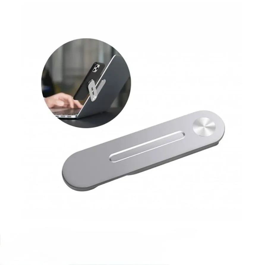 Soporte Magnético de Celular para Laptops, color plateado