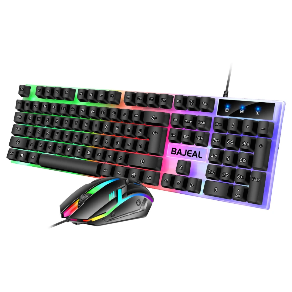 Combo Teclado y Mouse Gaming BAJEAL Modelo T350 Con luces LED
